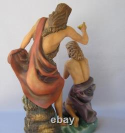 Exquisite Large Franklin Mint JESUS THE BAPTISM OF CHRIST Porcelain Statue