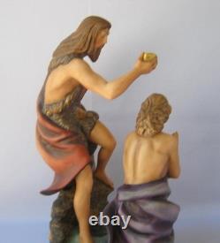 Exquisite Large Franklin Mint JESUS THE BAPTISM OF CHRIST Porcelain Statue