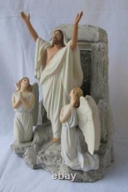 Exquisite Large Franklin Mint JESUS THE RESURRECTION EASTER Porcelain Figurine