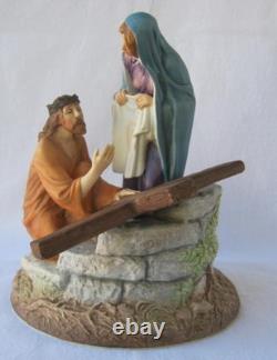 Exquisite Large Franklin Mint JESUS THE ROAD TO CALVARY Porcelain Figurine