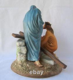 Exquisite Large Franklin Mint JESUS THE ROAD TO CALVARY Porcelain Figurine