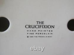 Exquisite Large Franklin Mint THE CRUCIFIXION Jesus Porcelain Figurine with Base