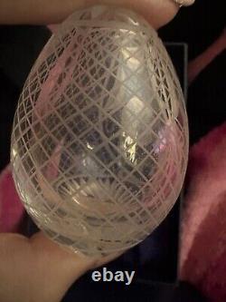 FABERGE PORCELAIN Spring Easter Basket Franklin Mint 8 Gold Color Trimmed Eggs