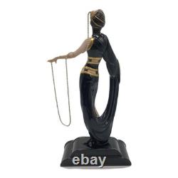 FLAPPER GIRL HOUSE OF ERTE THE FRANKLIN MINT PEARLS AND EMERALDS Figurine