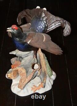 FRANKLIN MINT 1992 THE BLACK GROUSE A J Rudisill Porcelain Figurine NICE
