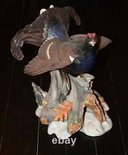 FRANKLIN MINT 1992 THE BLACK GROUSE A J Rudisill Porcelain Figurine NICE