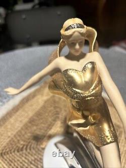FRANKLIN MINT ART DECO ERTE STARLIGHT IN PLATINUM FEMALE SCULPTURE No Box