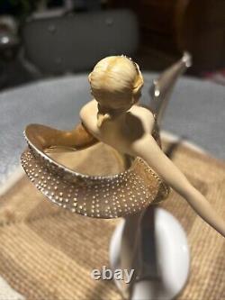 FRANKLIN MINT ART DECO ERTE STARLIGHT IN PLATINUM FEMALE SCULPTURE No Box