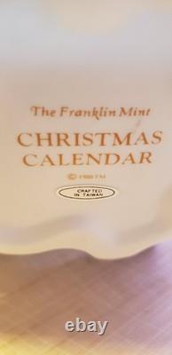 FRANKLIN MINT Advent Calendar 1988 Porcelain 12Christmas Tree With Base. MINT