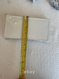 FRANKLIN MINT BIRDS FLOWERS Of The ORIENT Tea Pot Set CREAMER & SUGAR Tray