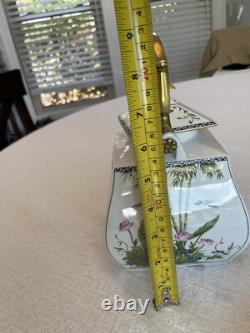 FRANKLIN MINT BIRDS FLOWERS Of The ORIENT Tea Pot Set CREAMER & SUGAR Tray