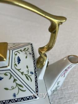 FRANKLIN MINT BIRDS FLOWERS Of The ORIENT Tea Pot Set CREAMER & SUGAR Tray