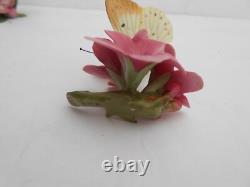 FRANKLIN MINT Butterflies Of The World 7 lot flowers porcelain Monarch