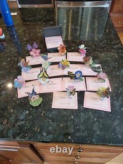 FRANKLIN MINT Butterflies Of The World Lot Of 14 Butterflies With Orig Case