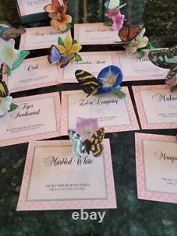 FRANKLIN MINT Butterflies Of The World Lot Of 14 Butterflies With Orig Case