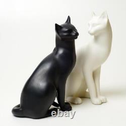 FRANKLIN MINT Cat & Black Cat Figurine Figure from JAPAN