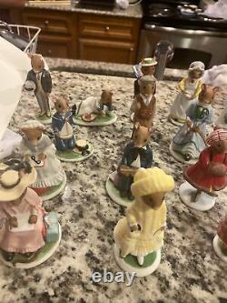 FRANKLIN MINT FP Porcelain WOODMOUSE FAMILY 18 FIGURINES 1985 COLLECTIBLES MICE