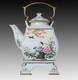 FRANKLIN MINT FP The Birds & Flowers Of The Orient Teapot With Stand 1986
