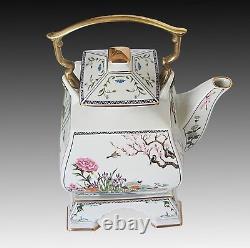 FRANKLIN MINT FP The Birds & Flowers Of The Orient Teapot With Stand 1986