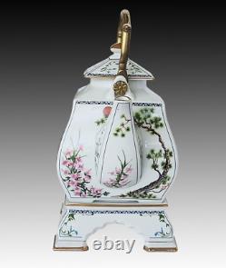 FRANKLIN MINT FP The Birds & Flowers Of The Orient Teapot With Stand 1986