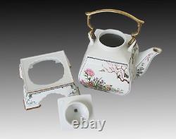 FRANKLIN MINT FP The Birds & Flowers Of The Orient Teapot With Stand 1986