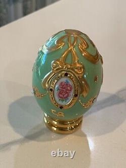 FRANKLIN MINT Faberge Imperial Jeweled Eggs Lot 7 with Stands