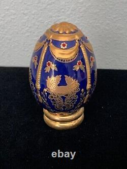 FRANKLIN MINT Faberge Imperial Jeweled Eggs Lot 7 with Stands