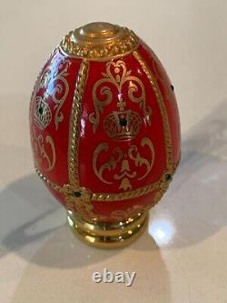 FRANKLIN MINT Faberge Imperial Jeweled Eggs Lot 7 with Stands