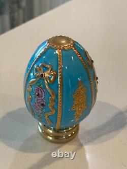 FRANKLIN MINT Faberge Imperial Jeweled Eggs Lot 7 with Stands