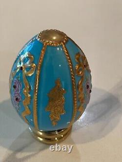 FRANKLIN MINT Faberge Imperial Jeweled Eggs Lot 7 with Stands