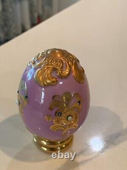 FRANKLIN MINT Faberge Imperial Jeweled Eggs Lot 7 with Stands