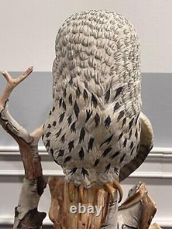 FRANKLIN MINT GREAT GREY OWL PORCELAIN SCULPTURE HAND PAINTED by G McMonigle 15