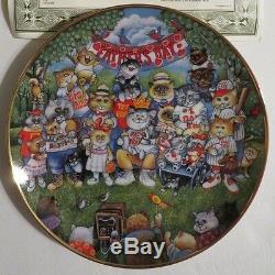 FRANKLIN MINT Lot of 9 Limited Edition 8 Porcelain Cat Plates by BILL BELL