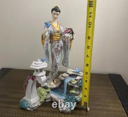 FRANKLIN MINT MARIKO PRINCESS OF THE WISTERIA BLOSSOMS Porcelain Figurine Saito