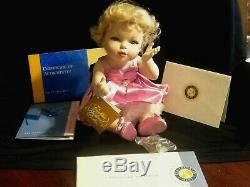 FRANKLIN MINT MARILYN MONROE PORCELAIN PORTRAIT BABY DOLL w RING Tag COA & BOX