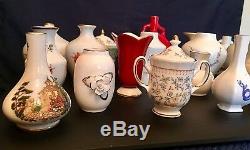 FRANKLIN MINT Miniature Porcelain Vase collection 21 Vases Pristine Condition