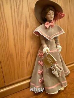 FRANKLIN MINT PORCELAIN GIBSON GIRL DOLL 22 Porcelain Doll Vintage