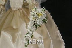 FRANKLIN MINT PRINCESS DIANA DOLL PORCELAIN WEDDING/BRIDE DOLL W COA Limited Ed