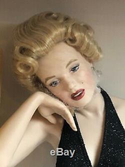 FRANKLIN MINT Porcelain Doll MARILYN MONROE Boxed