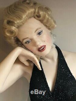 FRANKLIN MINT Porcelain Doll MARILYN MONROE Boxed