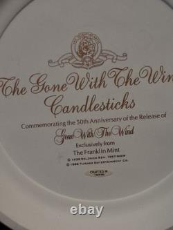 FRANKLIN MINT'RHETT' AND'SCARLETT' CANDLESTICKS1989 (50th Anniversary)