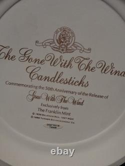 FRANKLIN MINT'RHETT' AND'SCARLETT' CANDLESTICKS1989 (50th Anniversary)
