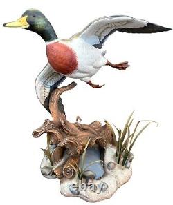FRANKLIN MINT THE MALLARD by A. J. Rudisill Sculpture Hand Painted Porcelain
