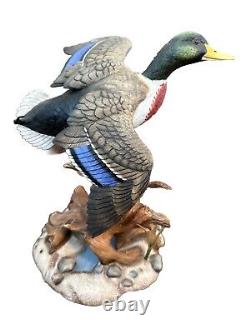 FRANKLIN MINT THE MALLARD by A. J. Rudisill Sculpture Hand Painted Porcelain