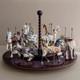 FRANKLIN MINT TREASURY OF CAROUSEL ART 1988 Complete set of 12 & Turntable Base