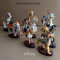 FRANKLIN MINT TREASURY OF CAROUSEL ART 1988 Complete set of 12 & Turntable Base