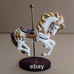 FRANKLIN MINT TREASURY OF CAROUSEL ART 1988 Complete set of 12 & Turntable Base