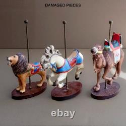 FRANKLIN MINT TREASURY OF CAROUSEL ART 1988 Complete set of 12 & Turntable Base