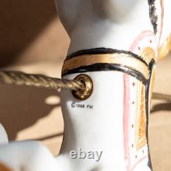 FRANKLIN MINT TREASURY OF CAROUSEL ART 1988 Complete set of 12 & Turntable Base