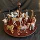 FRANKLIN MINT TREASURY OF CAROUSEL ART 1988 SET OF 12 ANIMALS Turntable Display